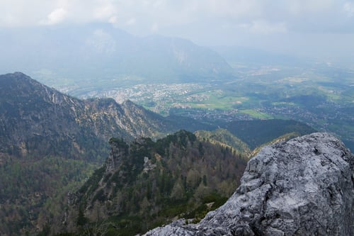Aussicht auf Bad Reichenhall vom Dreisesselberg