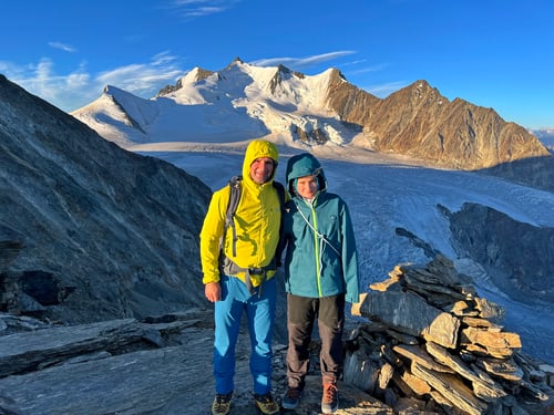 2022/08: Auf dem 3’625 Metern hohen Gross Bigerhorn.
