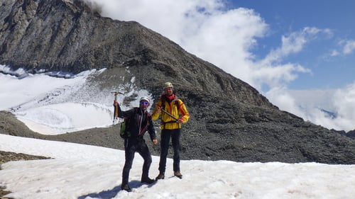 Zurück beim Bietschjoch: Glückliche Alpen-Dudes!