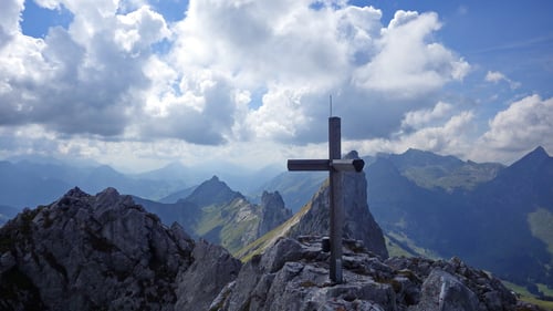 Am Gipfel des Dent de Ruth.