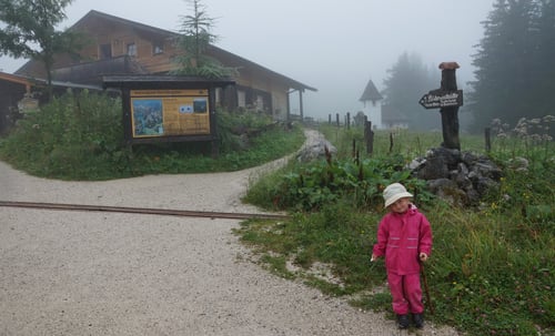 Ankunft bei der Hütte.