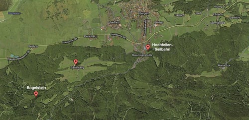 Kartenausschnitt Hochfellengebiet