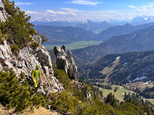 Grüner Frosch im Abstieg. Hier kurz hinter der Schlechinger-Scharte.