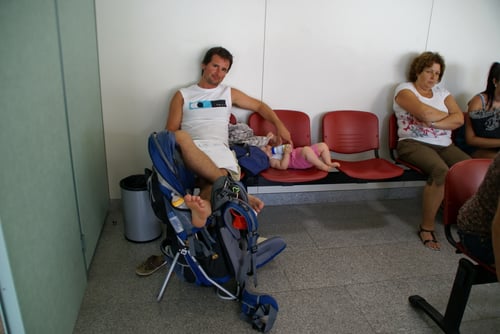 Warten im Krankenhaus