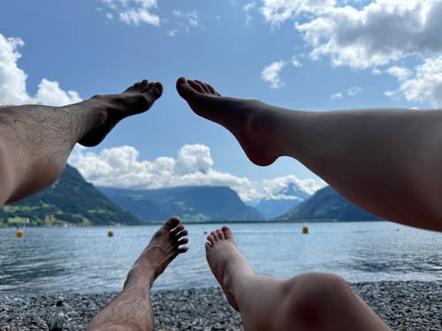Am Badestrand von Isleten