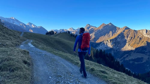 Auf der Kiesstrasse nach Buchsegge.