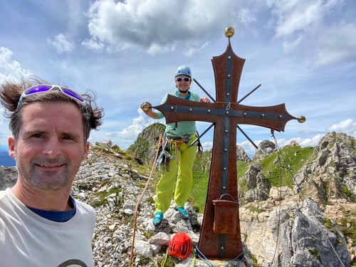 2020/07: Auf dem Weg zur Arlspitze (Bildmitte) im Grossarltal (A/SL)