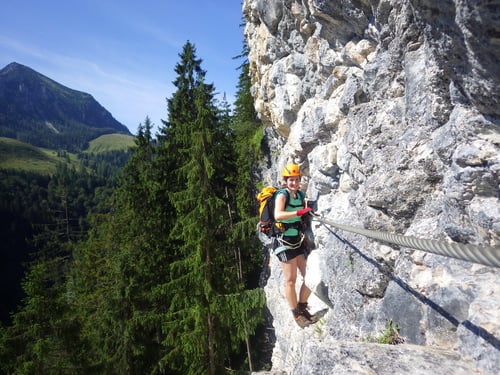 Michi in der Karstquellenwand