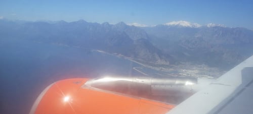 Anflug über Antalya