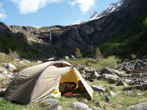 Unser Zeltplatz im Talkessel