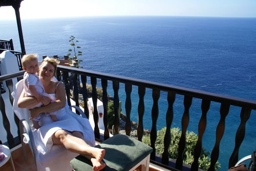 Entspannung auf unserer Terrasse im Jardin Tropical Tecina oberhalb der Klippen