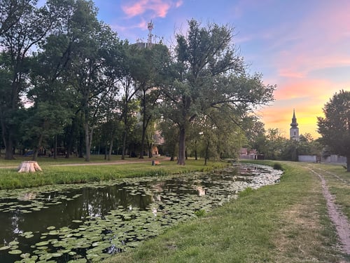 Abendstimmung in Jászfelsőszentgyörgy
