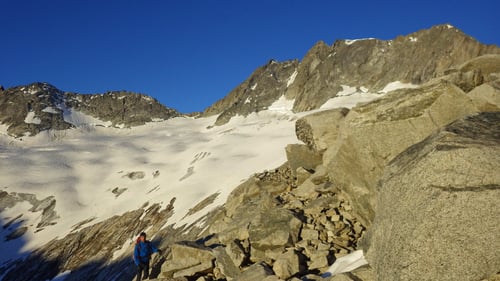 Dominik im Aufstieg.