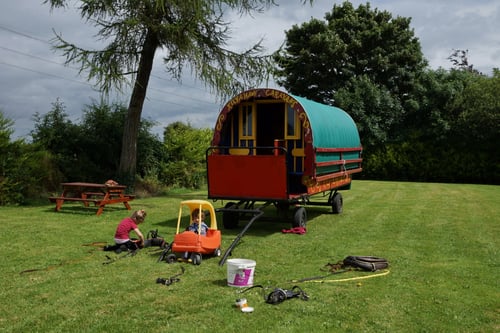 Auch in Abbeyleix hatten wir den ganzen Übernachtungsplatz für uns alleine.