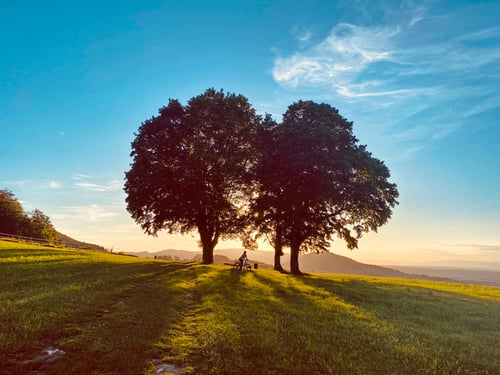 2020/07: Auf dem Heimweg vom Abendessen im Restaurant Eigenhof (CH/SO)