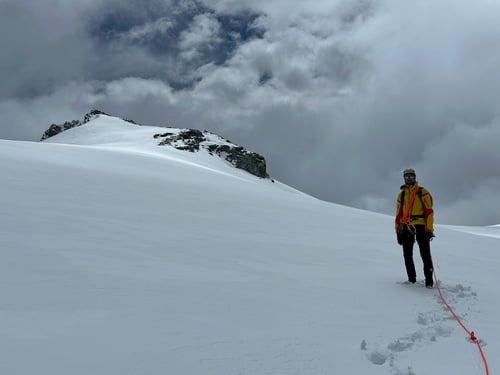 2025/07: Auf dem Weg zum Gipfel des Fluchthorns 3’795m (CH/VS)