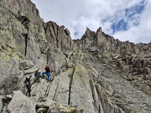Olli im Abstieg in Richtung Winterlücke.