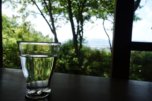 吉田山山頂付近のカフェ茂庵にて