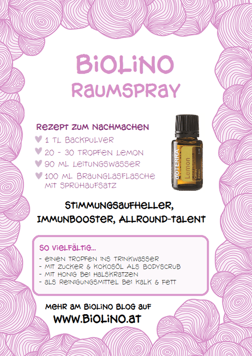 Ätherisches Öl, doTerra, Wien, Lemon, Biolino, Blog, Popospray, Entspannungsbad, Halskratzen, DIY, Naturkosmetik, Baby, Kind, Familienleben, Nachhaltigkeit, umweltfreundlich, ungiftig, Babykosmetik, Stoffwindeln