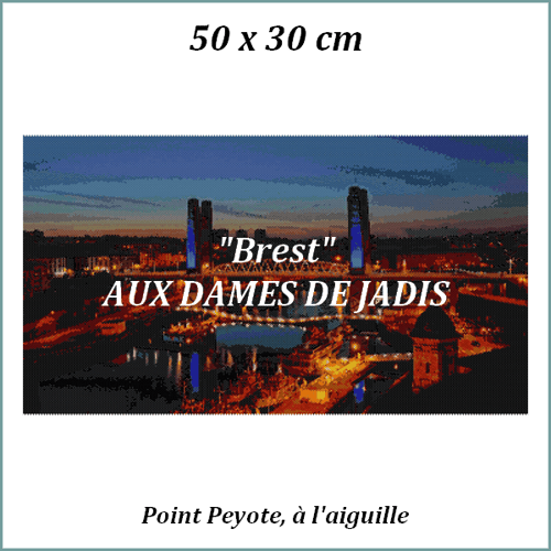 Brest-pont de recouvrance/tapisserie/tapestry/pattern-peyote-seed beads-miyuki-délica-auxdamesdejadis