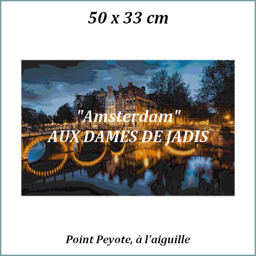 Amsterdam/pont/canaux/tapisserie/tapestry/pattern-peyote-seed beads-miyuki-délica-auxdamesdejadis