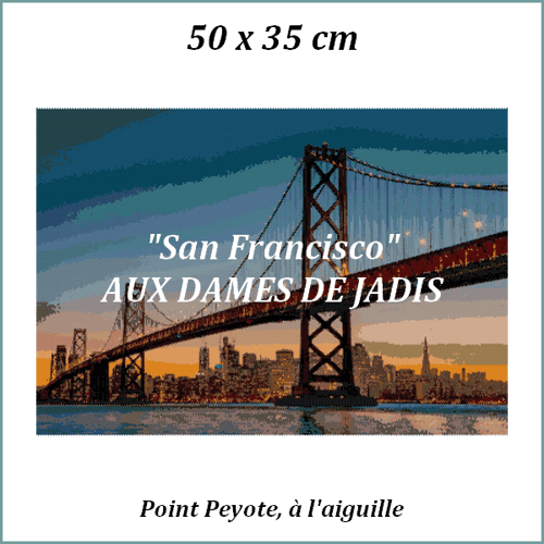 San Francisco/Golden Gate/tapisserie/tapestry/pattern-peyote-seed beads-miyuki-délica-auxdamesdejadis