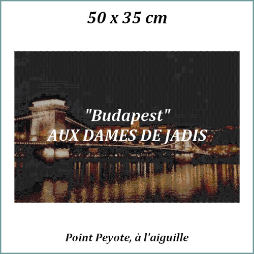 budapest-pont des chaînes-danube/tapisserie/tapestry/pattern-peyote-seed beads-miyuki-délica-auxdamesdejadis