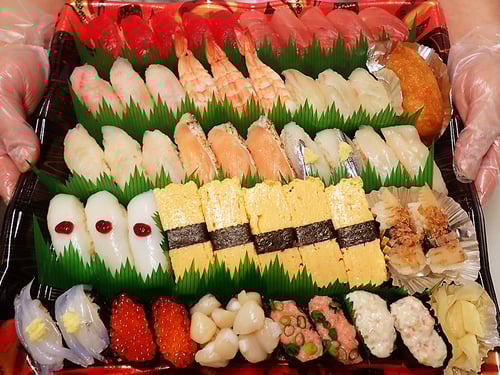 中央区　請求書対応　寿司　出前