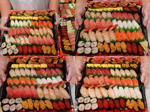 ウルトラ半額　寿司　出前