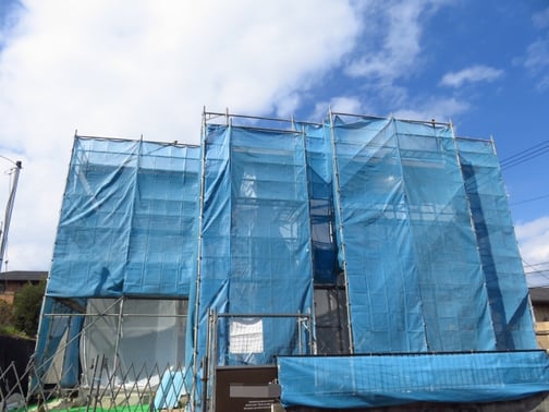 塗装施工足場撤去