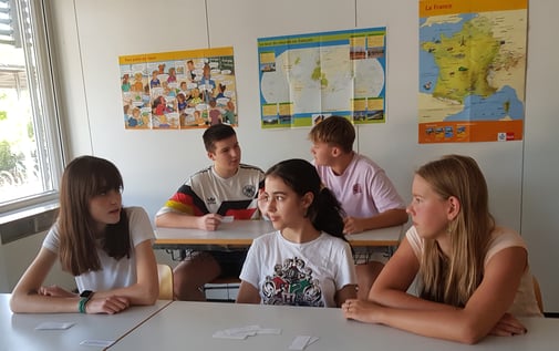 Einüben eines Dialoges im Unterricht