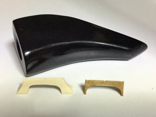 水牛の角製LL角バチと牛の骨製ウマ、竹製ウマ