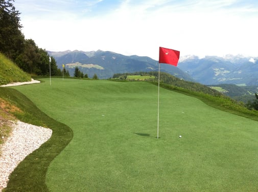 Brilliant8; Brilliant; Southwest Greens; Southwestgreens; synthetic; turf; Grass; artificial; Private Greens; Golf Green; Luxury; Golf; Private Green; Nicklaus Design;San Lorenzo Mountain Resort;Luxury Golf;The Valley of Sin #18 at St. Andrews