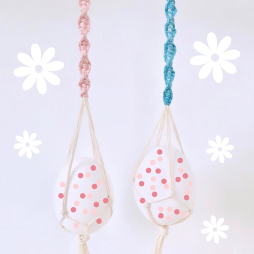 felt balls easter eggs daffodils easter decoration osterdekoration osterdeko spring decoration macrame makrame garn&mehr bakers twine garn