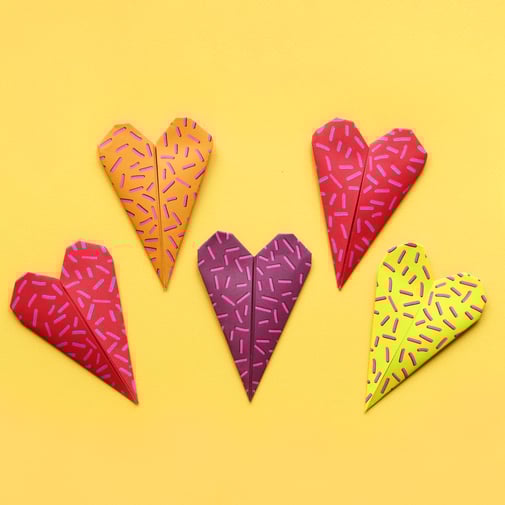 srček origami srce valentinovo valentin darilo škatlica škatla darilna