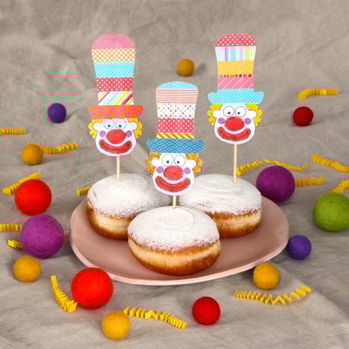 Pust krofi okraski klovn krof washi trak masking tape