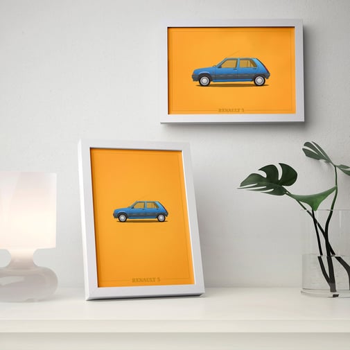 Renault Mercedes Porsche Peugeot poster carposter framed picture illustration graphic ilustracija grafika katrca classic cars