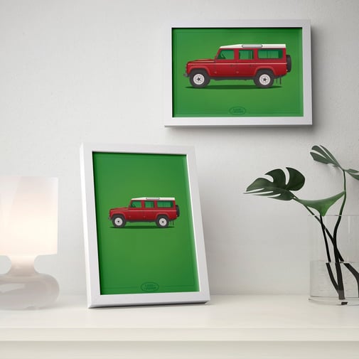 Renault Mercedes Porsche Peugeot poster carposter framed picture defender jeep land rover illustration graphic ilustracija grafika katrca classic cars