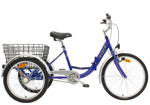 Dreirad mit großem Gepäckkorb – Lydias Fahrradverleih auf Sylt