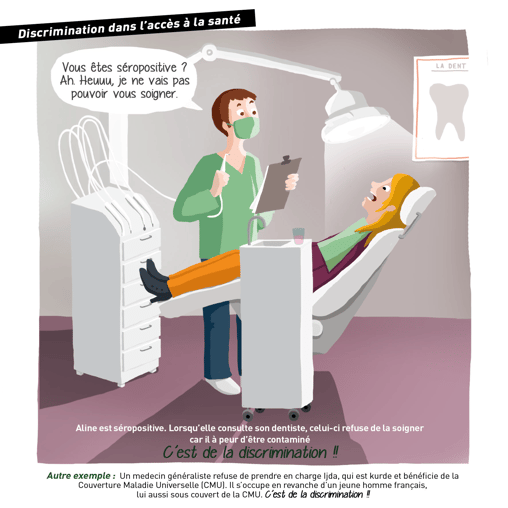 illustration conseil conseil général isère discrimination humorisque aplat de couleurs