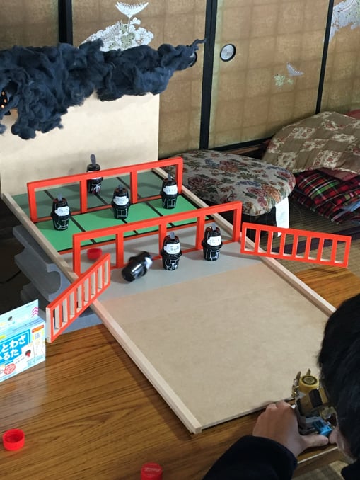 鬼の射的ゲーム