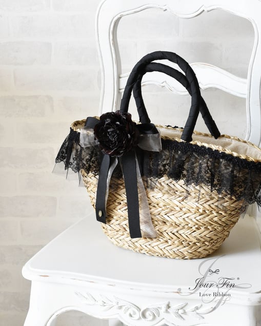 JourFin ラブリボン　LoveRibbon　りぼん　リボン　リボン教室　リボン教室芦屋　リボン教室神戸　リボン教室大阪　リボンレッスン　リボンレッスン大阪　リボンレッスン神戸　リボンワーク　リボンデザイン　木馬リボン　リボンインストラクター　リボン講師　リボンバッグ　リボンカゴバッグ　カゴバッグ　レースバッグ　レースリボンバッグ　レース　チュール