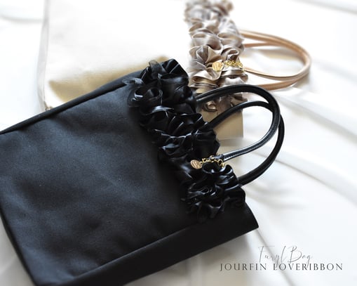JourFin LoveRibbon ラブリボン  リボンバッグ　リボンカゴバッグ　カゴバッグ Bascket Bag リボン制作 クラフト リボン教室　リボンレッスン　リボン　リボンワーク　フリルバッグ　フリルリボンバッグ　フリル　A４バッグ　縦長トートバッグ　縦長フリルバッグ　