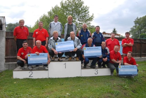 v.l. ESV Wals, Union Seiwald Peuerbach, SG SSV Raiffeisen Alkoven, Union Ramingtal