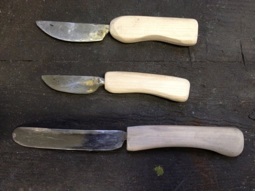 Ergebnisse aus dem Messerschmiedekurs vom November 2012 - "Drei Mal Scharfe Sache"