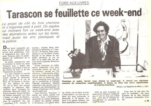 Taracon/ Ariège SERVIN devant ses oeuvres