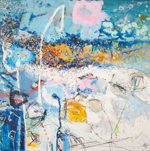 Elisabeth Augendre artiste peintre en Ariège acrylique impressionnisme fantaisie en jardin 13