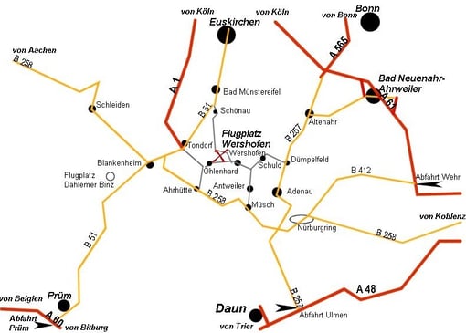 Die Lage von Wershofen