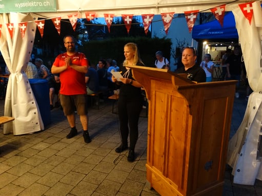 Zufriedene Gesichter beiim OK: Severin Länzlinger, Andrea Marty, Stefan Neukom (Bild: buebikernews)