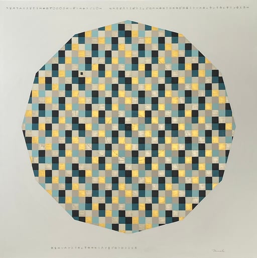 FIRST CONTACT 1 S50 1167mm×1167mm 2024 Acrylic on canvas, wood